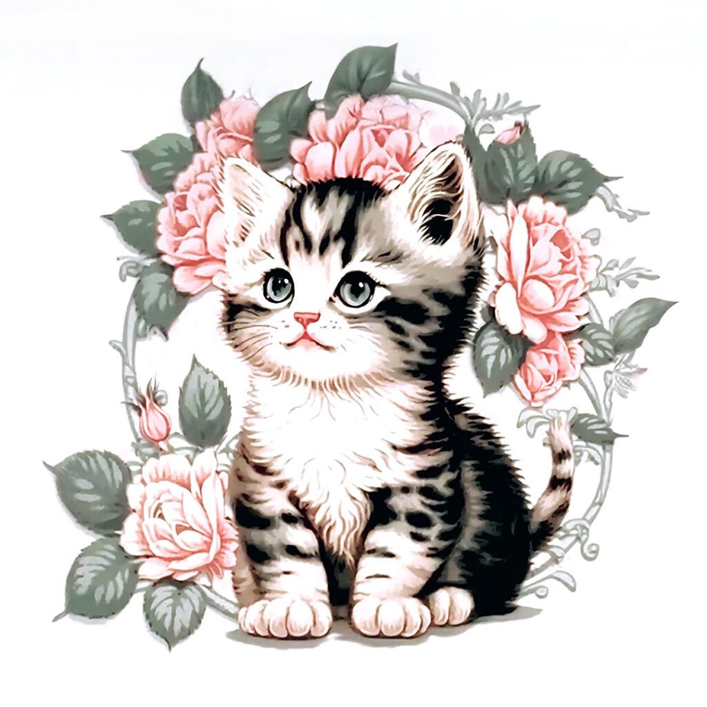 The Cottage Kittery Illustrated Kitten
